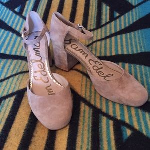 Sam Edelman suede heeled Mary Janes
